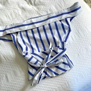 Express Blue and White Striped Top